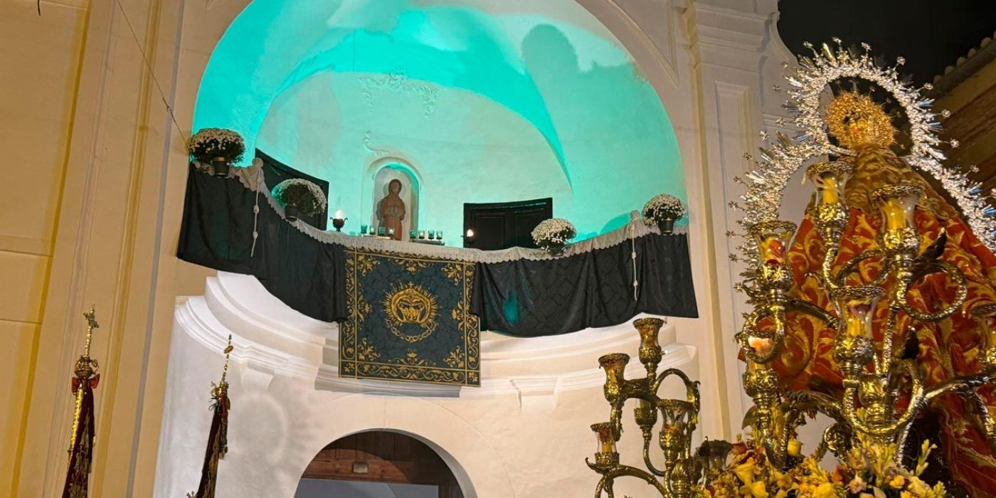 La patrona de Vélez-Málaga se despide de la ciudad en el convento de san Francisco