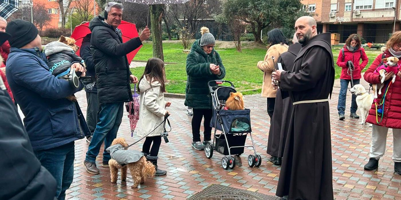 Alcorcón celebra por primera vez la fiesta de San Antón con una multitudinaria bendición de animal