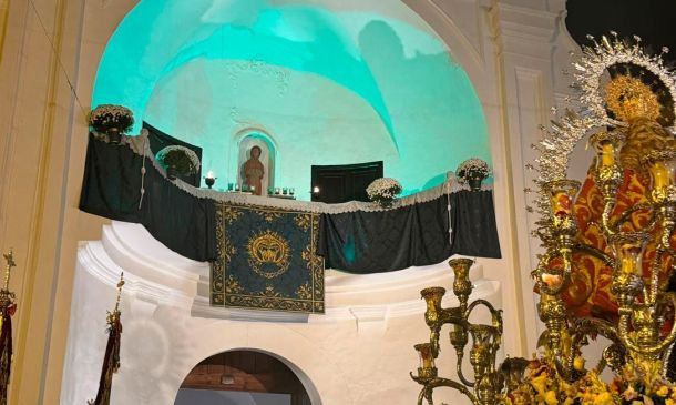 La patrona de Vélez-Málaga se despide de la ciudad  en el convento de san Francisco