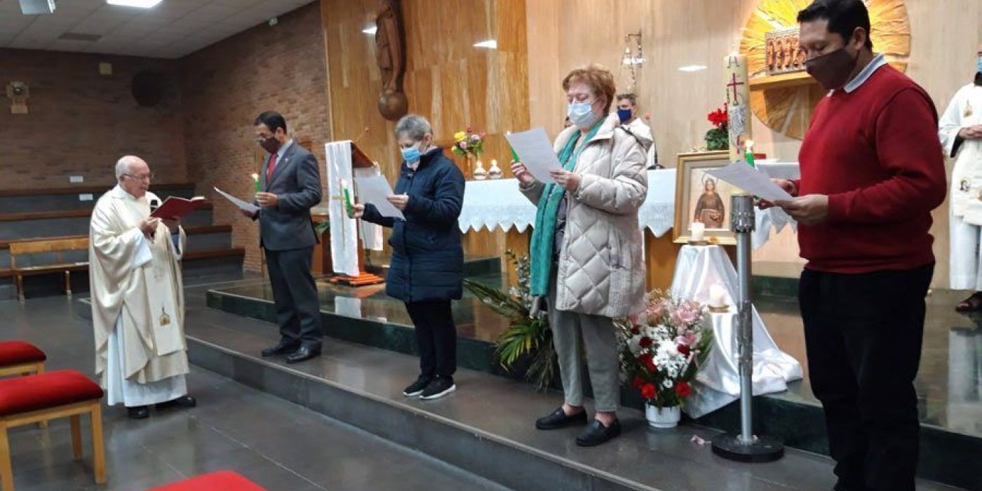 Profesión de cuatro hermanos a la OFS en la Parroquia Cristo de la Paz. Madrid